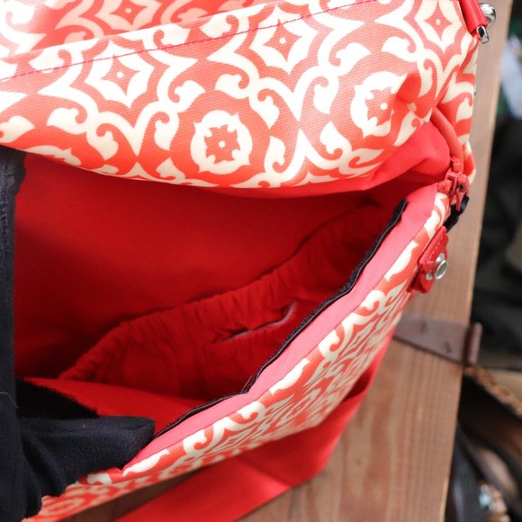 Petunia Pickle Bottom Bag Backpack * Orange White